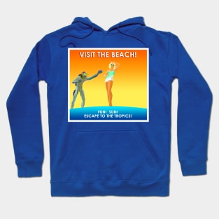 Satire Beach Poster Hoodie